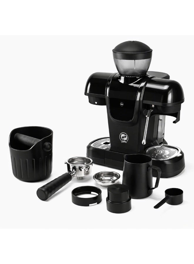 i cafilas Semi-Automatic Espresso Machine with Grinder – 19 Bar Pressure, Touch Control, Steam Wand, Stainless Steel Coffee Maker for Home & Office - Image 3